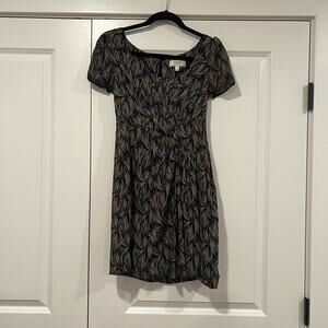 Anthropologie Moulinette Soeurs Women's Cap Sleeve Dress Black‎ 100% Silk Size 2